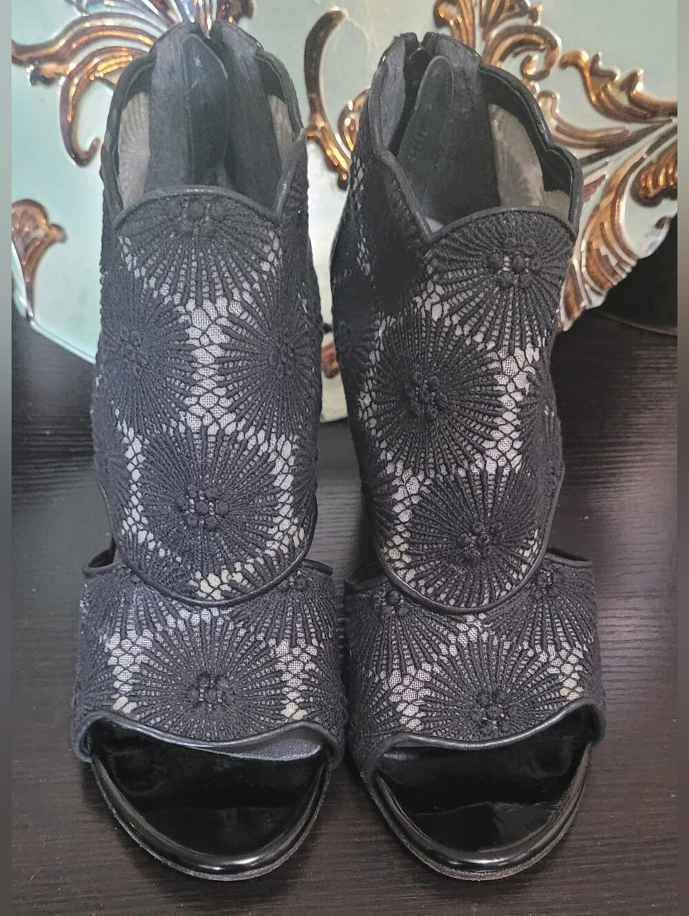 Stuart Weitzman Peeptoe Wedge Sandals